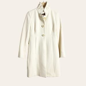 J.Crew Ivory Cream Wool Coat Size 0